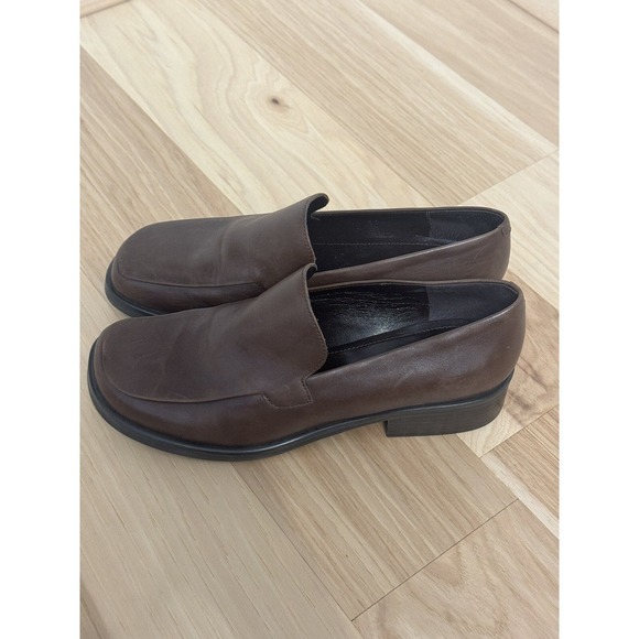 Franco Sarto Bocca Block Heel Loafers In Brown Size 8.5M - Picture 8 of 9